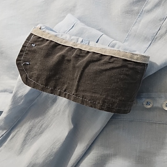 Sovereign Code Roll Sleeve Light Weight Safari Style Chambray Shirt Extra Large - Picture 11 of 14